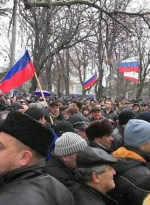 Пророссийские активисты усилили блокаду штаба ВМС ВС Украины