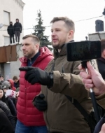 Белецкий заявляет, что полиция "захватила" рекрутинговую базу полка "Азов"(фото, видео)