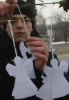 На Аллее Героев Небесной Сотни прошла тихая акция "Ангелы памяти" (фото)