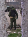 Российские военные расставили мины на территории батальона ВМС Украины (фото)