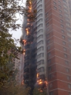 В Донецке загорелись балконы 24-этажного дома (фото, видео)