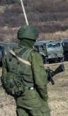 В Саках российские боевики захватили аэродром и устанавливают пулеметы