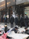 Возле Генпрокуратуры митингующие устроили лежачий пикет (+ ФОТО)